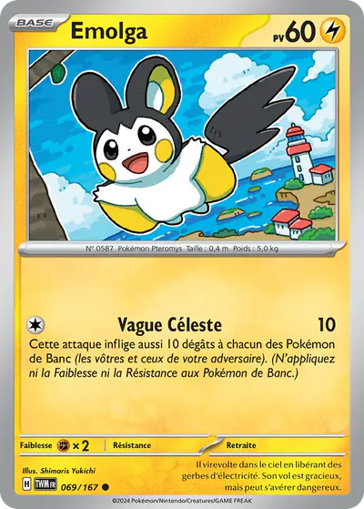 Image de la carte Pokemon Emolga 069/167