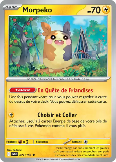 Image de la carte Pokemon Morpeko 072/167
