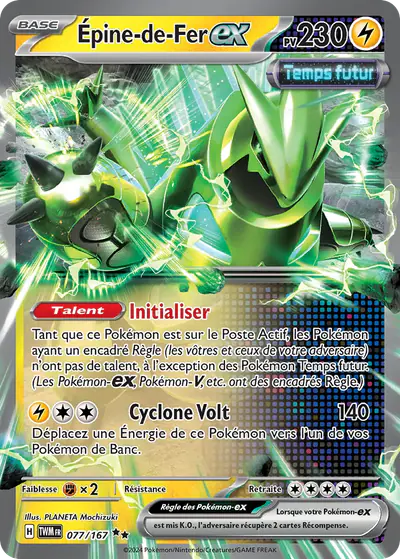 Image de la carte Pokemon Épine-de-Fer ex 077/167