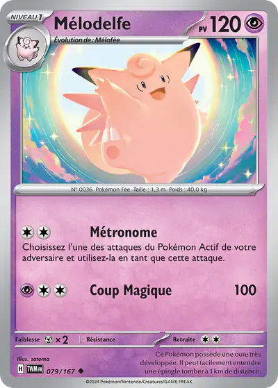 Image de la carte Pokemon Mélodelfe 079/167