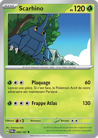 Image de la carte Pokemon Scarhino 008/167