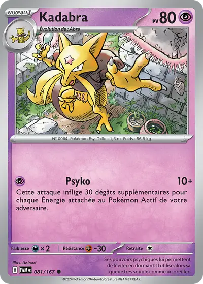 Image de la carte Pokemon Kadabra 081/167
