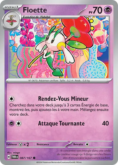 Image de la carte Pokemon Floette 087/167