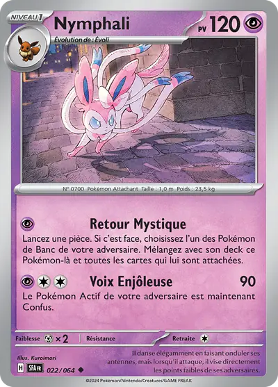 Image de la carte Pokemon Nymphali 022/64