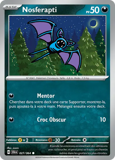 Image de la carte Pokemon Nosferapti 027/64