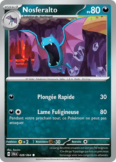 Image de la carte Pokemon Nosferalto 028/64