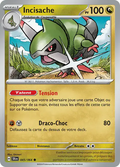 Image de la carte Pokemon Incisache 045/64