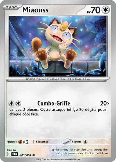 Image de la carte Pokemon Miaouss 048/64