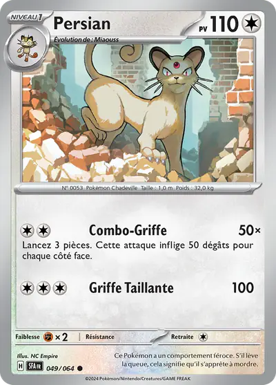 Image de la carte Pokemon Persian 049/64