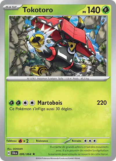Image de la carte Pokemon Tokotoro 006/64