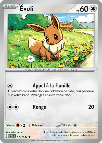 Image de la carte Pokemon Évoli 113/142