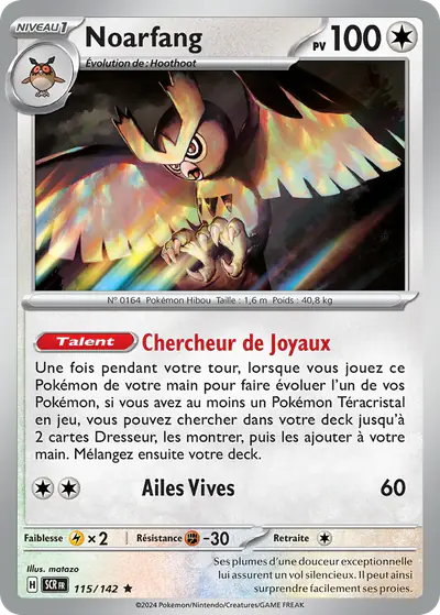 Image de la carte Pokemon Noarfang 115/142