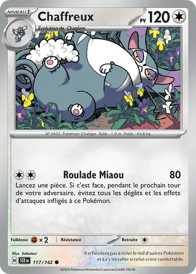 Image de la carte Pokemon Chaffreux 117/142