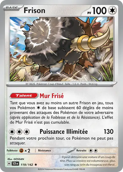 Image de la carte Pokemon Frison 119/142