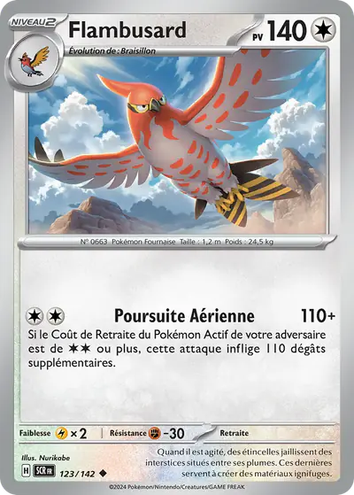 Image de la carte Pokemon Flambusard 123/142