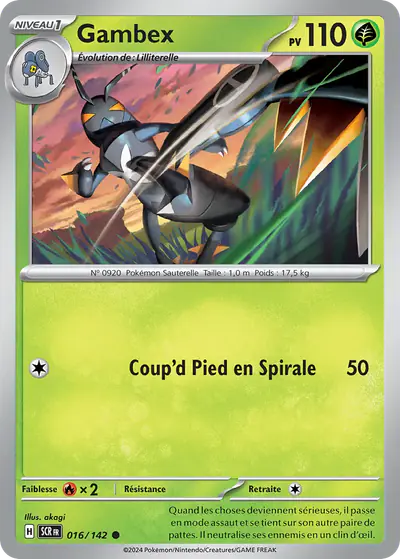 Image de la carte Pokemon Gambex 016/142