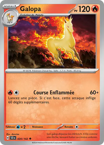 Image de la carte Pokemon Galopa 020/142