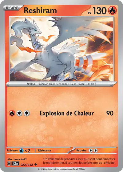Image de la carte Pokemon Reshiram 022/142