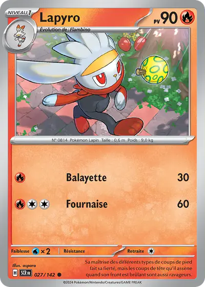 Image de la carte Pokemon Lapyro 027/142
