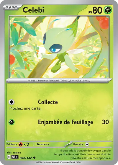 Image de la carte Pokemon Celebi 004/142