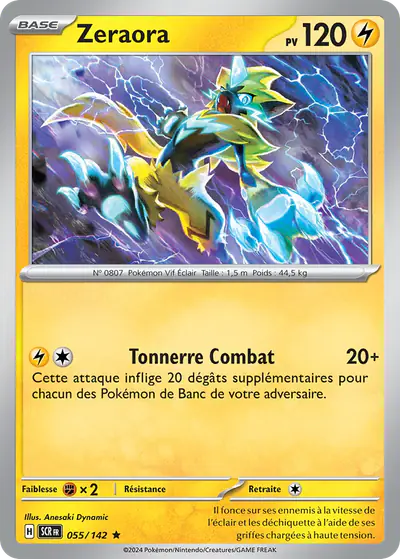 Image de la carte Pokemon Zeraora 055/142
