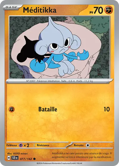 Image de la carte Pokemon Méditikka 077/142