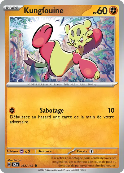 Image de la carte Pokemon Kungfouine 083/142