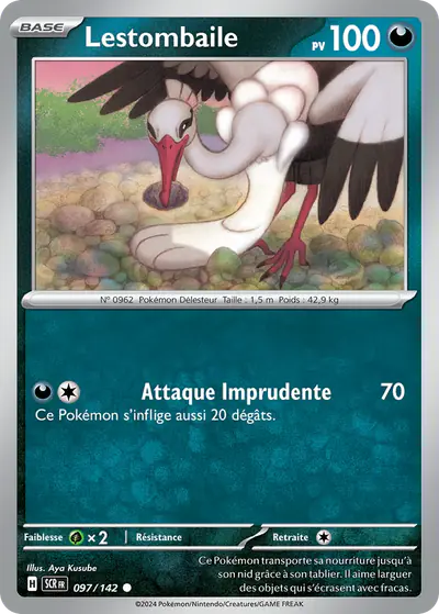 Image de la carte Pokemon Lestombaile 097/142