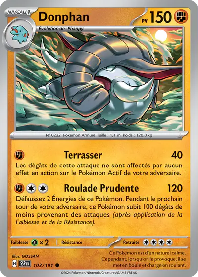 Image de la carte Pokemon Donphan 103/191