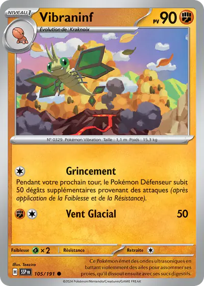 Image de la carte Pokemon Vibraninf 105/191
