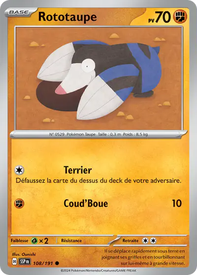 Image de la carte Pokemon Rototaupe 108/191