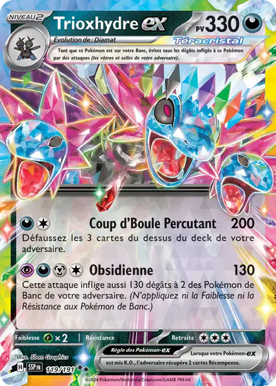 Image de la carte Pokemon Trioxhydre ex 119/191