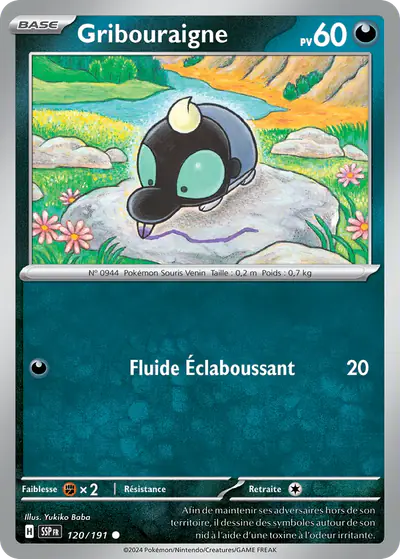 Image de la carte Pokemon Gribouraigne 120/191