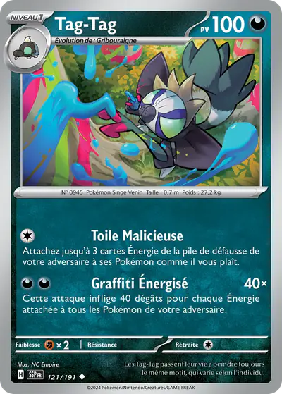 Image de la carte Pokemon Tag-Tag 121/191