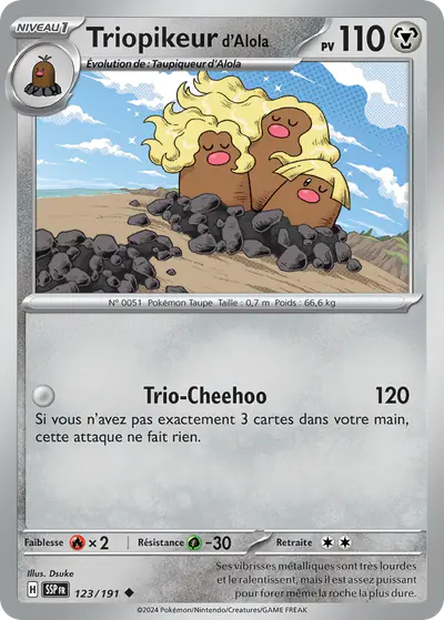 Image de la carte Pokemon Triopikeur d'Alola 123/191