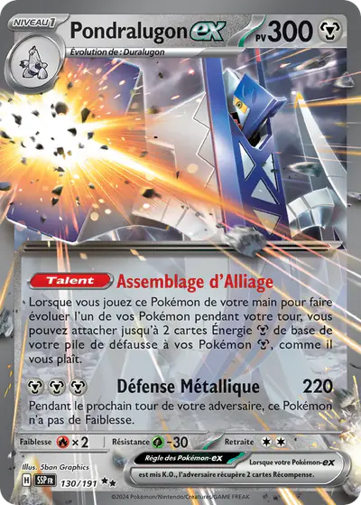 Image de la carte Pokemon Pondralugon ex 130/191