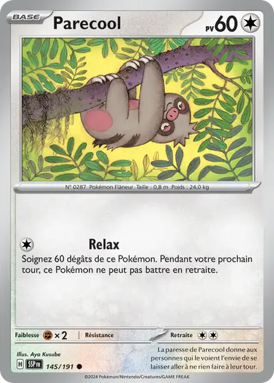 Image de la carte Pokemon Parecool 145/191