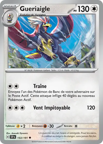 Image de la carte Pokemon Gueriaigle 153/191