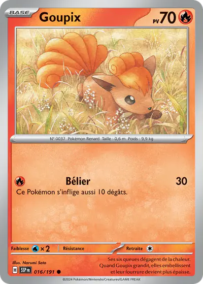 Image de la carte Pokemon Goupix 016/191