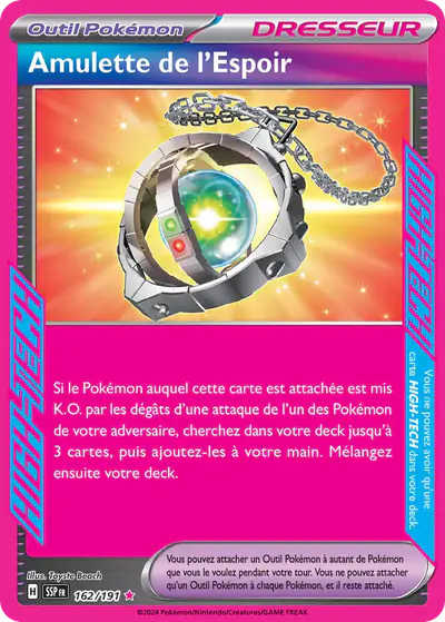 Image de la carte Pokemon Amulette de l'Espoir 162/191