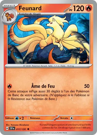 Image de la carte Pokemon Feunard 017/191