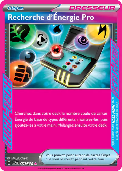 Image de la carte Pokemon Recherche d'Énergie Pro 176/191