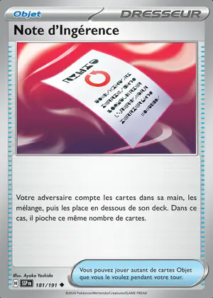 Note d'Ing&eacute;rence 181/191