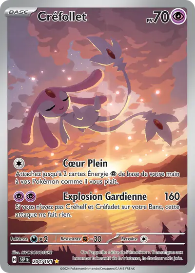 Image de la carte Pokemon Créfollet 204/191