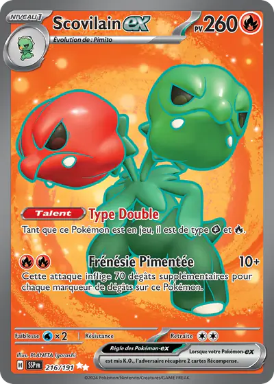Image de la carte Pokemon Scovilain ex 216/191