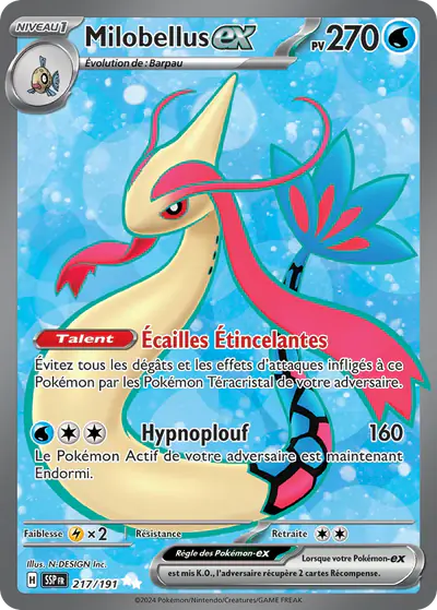 Image de la carte Pokemon Milobellus ex 217/191