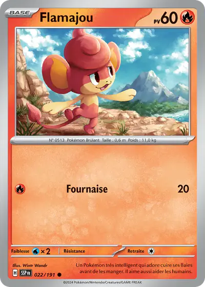 Image de la carte Pokemon Flamajou 022/191
