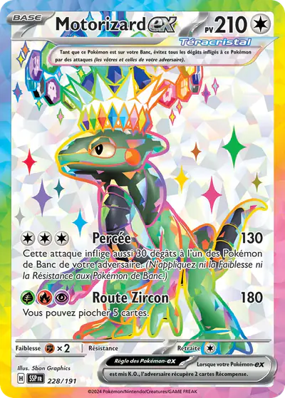 Image de la carte Pokemon Motorizard ex 228/191