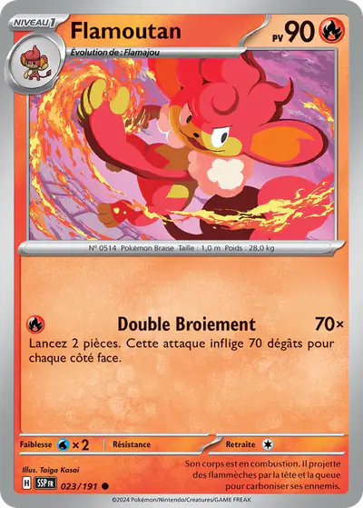 Image de la carte Pokemon Flamoutan 023/191
