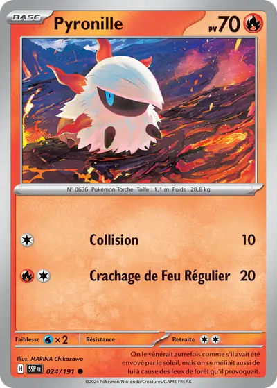 Image de la carte Pokemon Pyronille 024/191